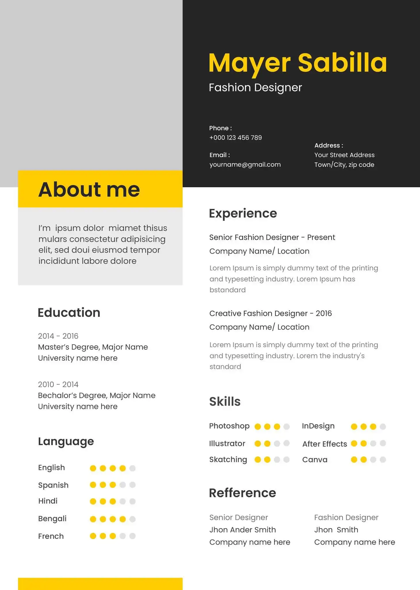 CV Design Concept 4